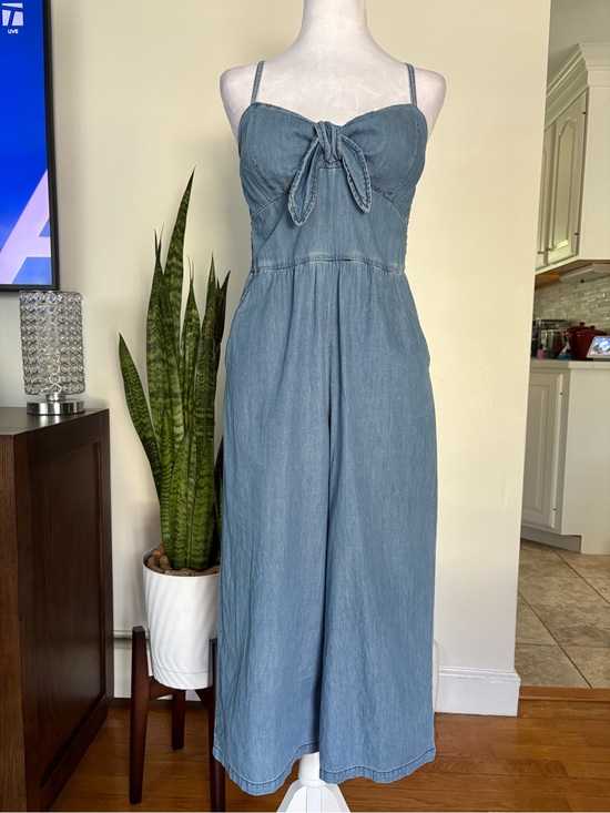 As U Wish Pants - 🎾Spaghetti Strap Denim Jumpsuit